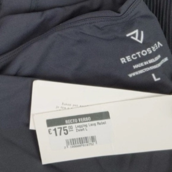 NWT [RectoVerso] Rebel Black High-Waisted Activewear Leggings Women's Sz Large - Picture 10 of 12